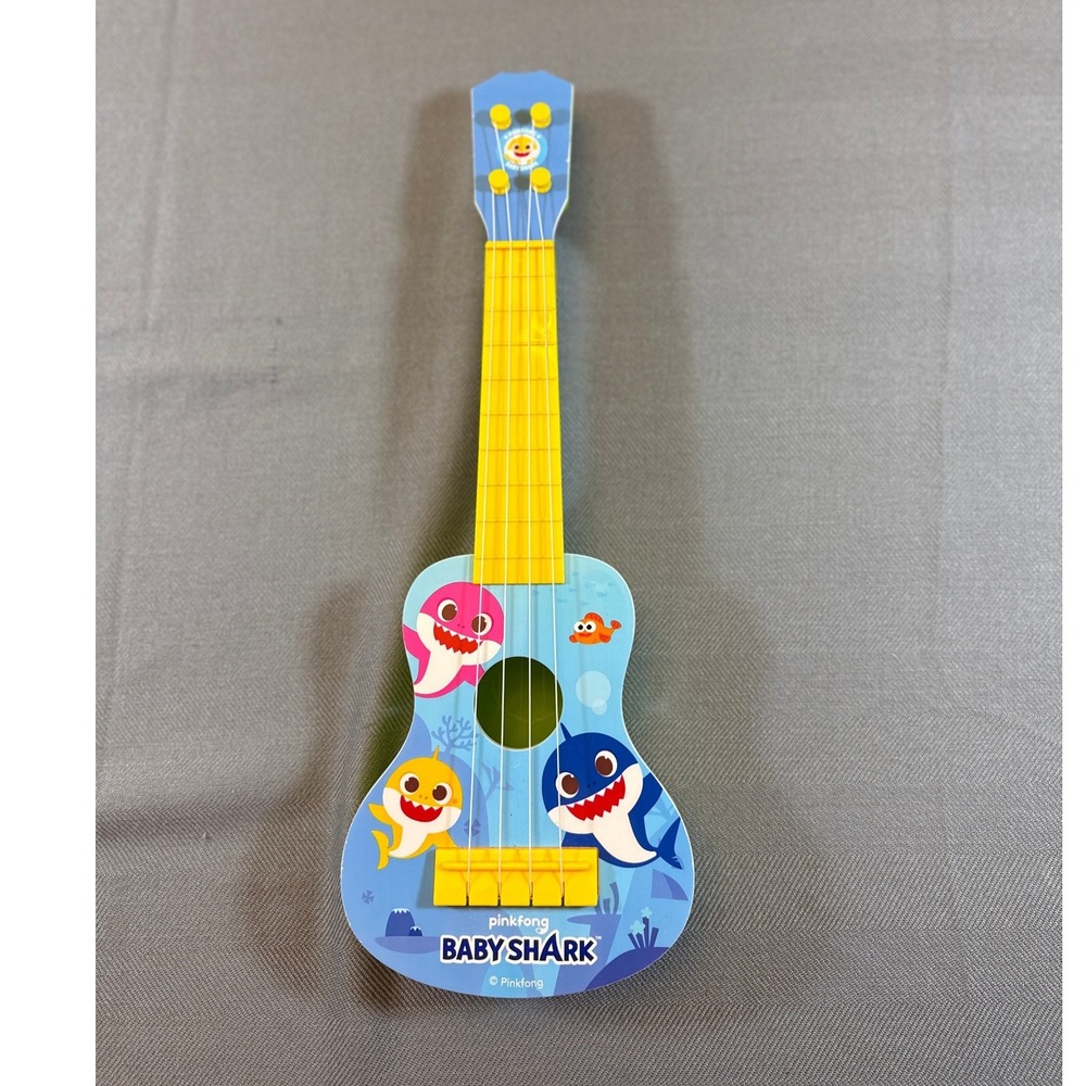 Pinkfong Baby Shark Toy Ukulele Kids Musical Instrument Blue Yellow 17 Inch